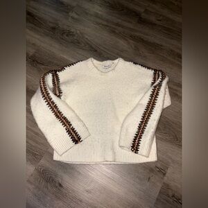 Madewell | White Printed Knot Sweater